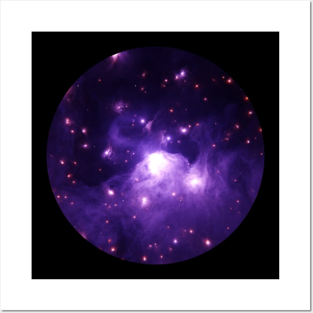 Purple nebula with stars Wall Art by Alexmelas